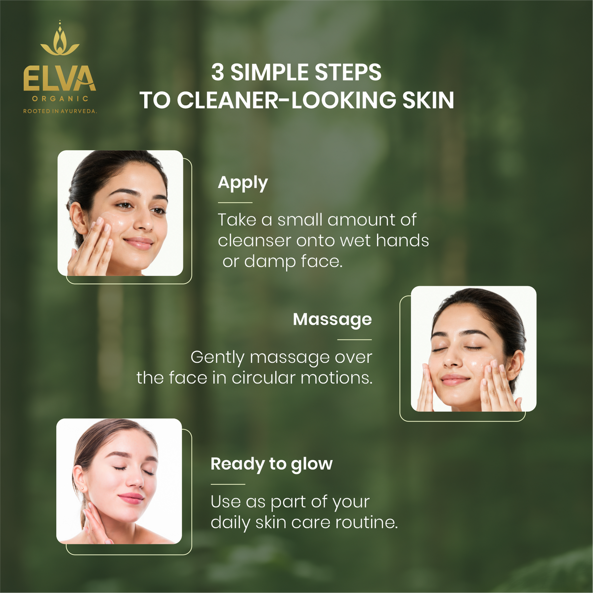 ELVA ORGANIC Tvak Shuddhi Facial Cleanser how to use for daily face cleansing
