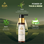 ELVA ORGANIC Tvak Shuddhi Facial Cleanser with Tulsi, Neem and Aloe Vera for oily skin